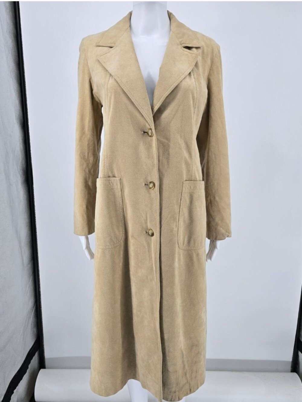 Distressed Vintage 1970s Count Romi/Montaldo's All Weather Ultrasuede Coat (S)
